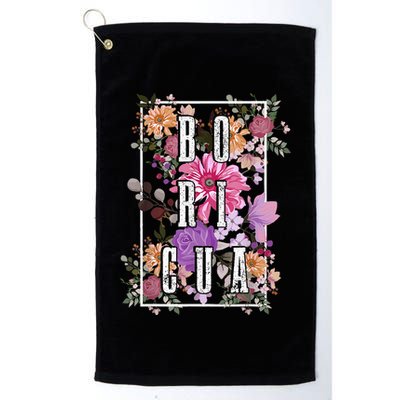 Boricua Vintage Floral Boriken Puerto Rico Rican Pride Golf Towel