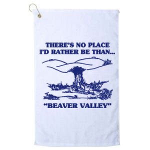 Beaver Valley Funny Offensive Gift Platinum Collection Golf Towel