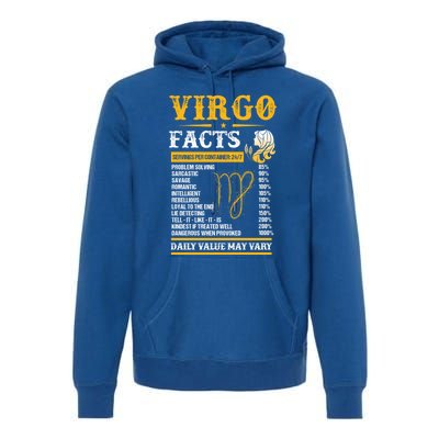 Birthday Virgo Facts Zodiac Sign Birthday Horoscope Cool Gift Premium Hoodie