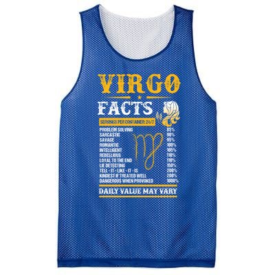 Birthday Virgo Facts Zodiac Sign Birthday Horoscope Cool Gift Mesh Reversible Basketball Jersey Tank