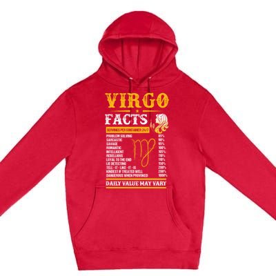 Birthday Virgo Facts Zodiac Sign Birthday Horoscope Cool Gift Premium Pullover Hoodie