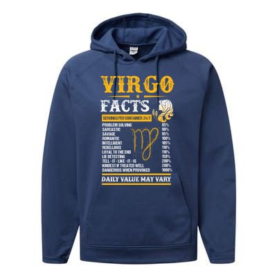 Birthday Virgo Facts Zodiac Sign Birthday Horoscope Cool Gift Performance Fleece Hoodie