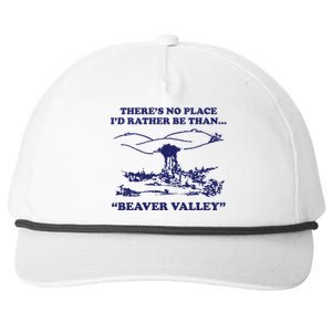 Beaver Valley Funny Offensive Snapback Five-Panel Rope Hat