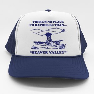 Beaver Valley Funny Offensive Trucker Hat