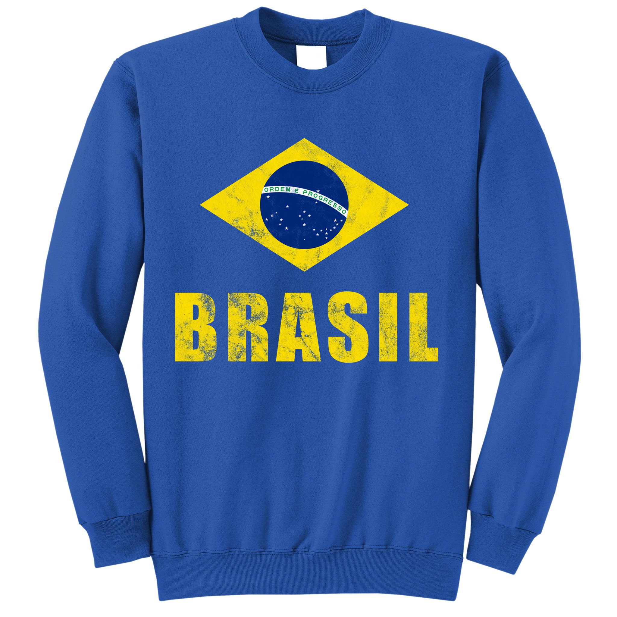 Brasil Vintage Flag Sport Sweatshirt