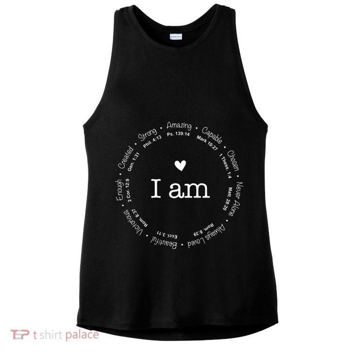 Bible Verse Faith Based Christian Ladies PosiCharge Tri-Blend Wicking Tank