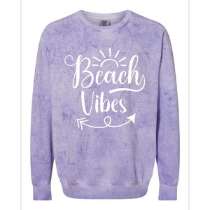 Beach Vibes Graphic Colorblast Crewneck Sweatshirt