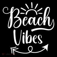 Beach Vibes Graphic Drawstring Bag