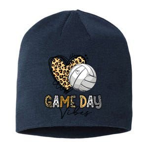 Bleached Volleyball Game Day Vibes Volleyball Mom Leopard Sustainable Beanie