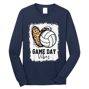 Bleached Volleyball Game Day Vibes Volleyball Mom Game Day Long Sleeve Shirt