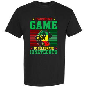 Black Video Gamer I Paused My Game to Celebrate Juneteeth Garment-Dyed Heavyweight T-Shirt