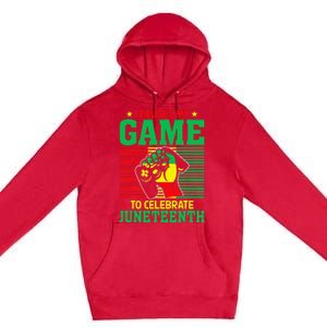 Black Video Gamer I Paused My Game to Celebrate Juneteeth Premium Pullover Hoodie