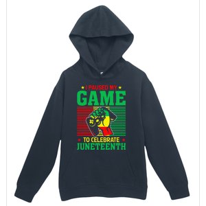 Black Video Gamer I Paused My Game to Celebrate Juneteeth Urban Pullover Hoodie