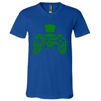 Boys Video Gamer Game Shamrock St Patricks Day Irish Cute Gift V-Neck T-Shirt