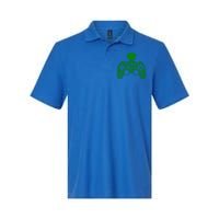 Boys Video Gamer Game Shamrock St Patricks Day Irish Cute Gift Softstyle Adult Sport Polo