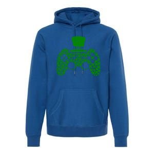 Boys Video Gamer Game Shamrock St Patricks Day Irish Cute Gift Premium Hoodie