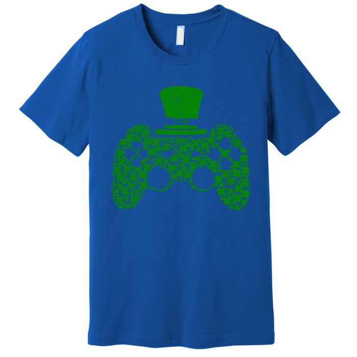 Boys Video Gamer Game Shamrock St Patricks Day Irish Cute Gift Premium T-Shirt