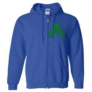 Boys Video Gamer Game Shamrock St Patricks Day Irish Cute Gift Full Zip Hoodie