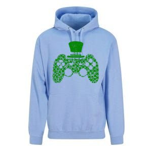 Boys Video Gamer Game Shamrock St Patricks Day Irish Cute Gift Unisex Surf Hoodie