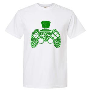 Boys Video Gamer Game Shamrock St Patricks Day Irish Cute Gift Garment-Dyed Heavyweight T-Shirt