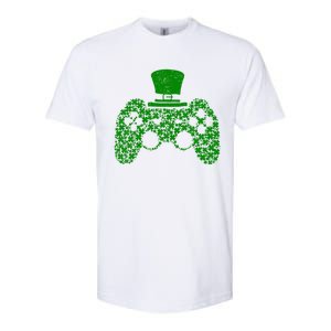 Boys Video Gamer Game Shamrock St Patricks Day Irish Cute Gift Softstyle CVC T-Shirt