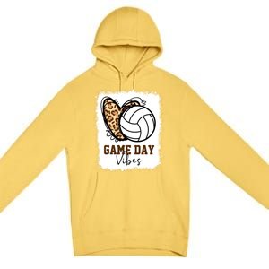 Bleached Volleyball Game Day Vibes Volleyball Mom Christmas Gift Premium Pullover Hoodie