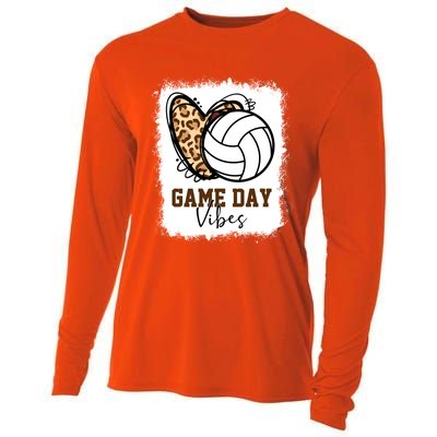 Bleached Volleyball Game Day Vibes Volleyball Mom Christmas Gift Cooling Performance Long Sleeve Crew