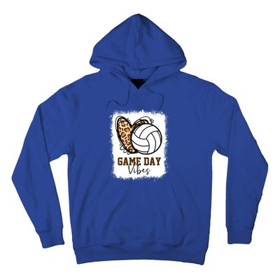 Bleached Volleyball Game Day Vibes Volleyball Mom Christmas Gift Hoodie