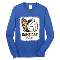 Bleached Volleyball Game Day Vibes Volleyball Mom Christmas Gift Long Sleeve Shirt