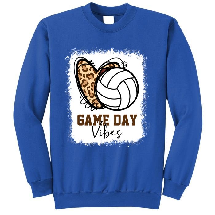 Bleached Volleyball Game Day Vibes Volleyball Mom Christmas Gift Sweatshirt