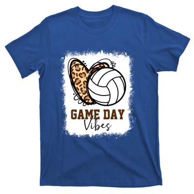 Bleached Volleyball Game Day Vibes Volleyball Mom Christmas Gift T-Shirt