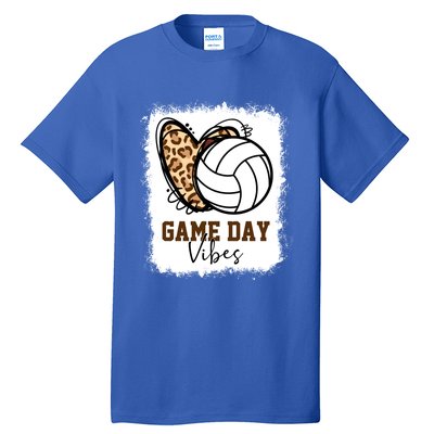 Bleached Volleyball Game Day Vibes Volleyball Mom Christmas Gift Tall T-Shirt