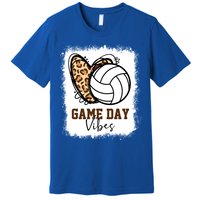 Bleached Volleyball Game Day Vibes Volleyball Mom Christmas Gift Premium T-Shirt