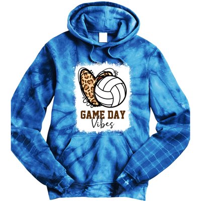 Bleached Volleyball Game Day Vibes Volleyball Mom Christmas Gift Tie Dye Hoodie