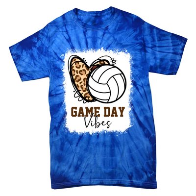 Bleached Volleyball Game Day Vibes Volleyball Mom Christmas Gift Tie-Dye T-Shirt