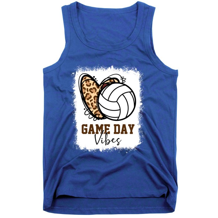 Bleached Volleyball Game Day Vibes Volleyball Mom Christmas Gift Tank Top