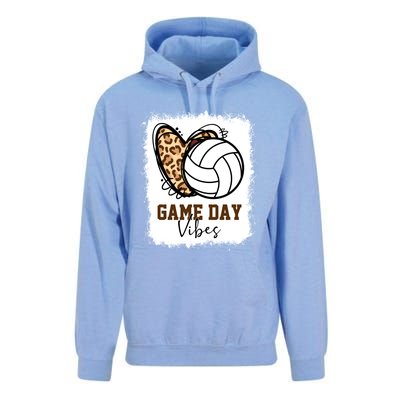 Bleached Volleyball Game Day Vibes Volleyball Mom Christmas Gift Unisex Surf Hoodie