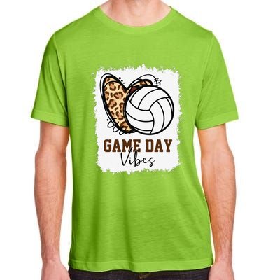 Bleached Volleyball Game Day Vibes Volleyball Mom Christmas Adult ChromaSoft Performance T-Shirt