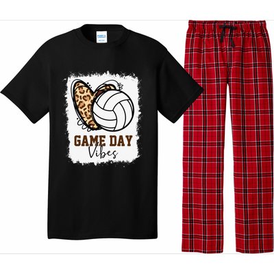 Bleached Volleyball Game Day Vibes Volleyball Mom Christmas Pajama Set