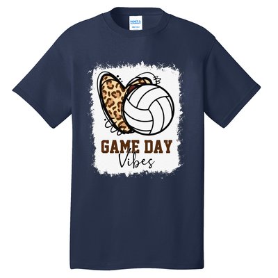 Bleached Volleyball Game Day Vibes Volleyball Mom Christmas Tall T-Shirt