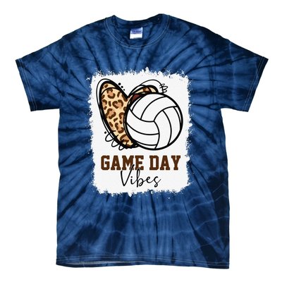 Bleached Volleyball Game Day Vibes Volleyball Mom Christmas Tie-Dye T-Shirt