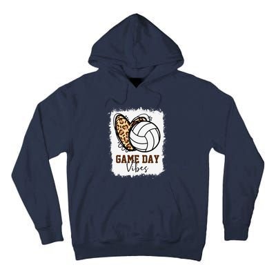 Bleached Volleyball Game Day Vibes Volleyball Mom Christmas Tall Hoodie