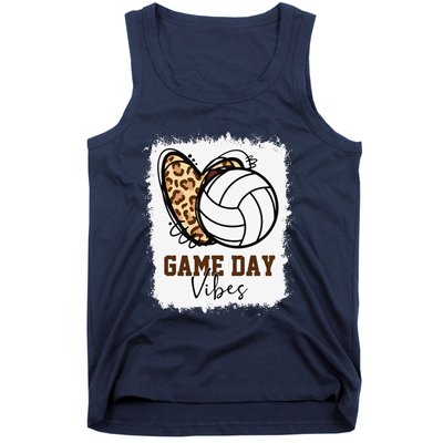 Bleached Volleyball Game Day Vibes Volleyball Mom Christmas Tank Top