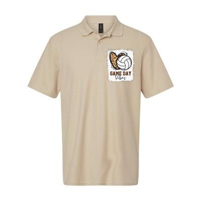 Bleached Volleyball Game Day Vibes Volleyball Mom Christmas Softstyle Adult Sport Polo