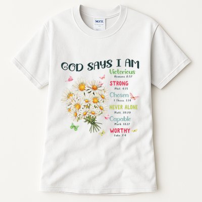 Bible Verse God Says I Am Christian Faith Baby Girl Tall T-Shirt