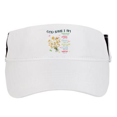 Bible Verse God Says I Am Christian Faith Baby Girl Adult Drive Performance Visor