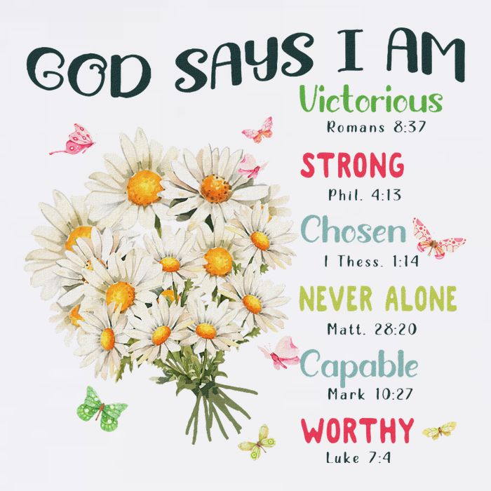 Bible Verse God Says I Am Christian Faith Baby Girl Womens T-Shirt
