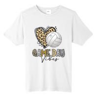 Bleached Volleyball Game Day Vibes Volleyball Mom Leopard Tall Fusion ChromaSoft Performance T-Shirt