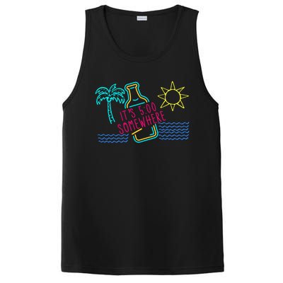 Beach Vacation Gift It's 5 O'clock Somewhere Gift PosiCharge Competitor Tank