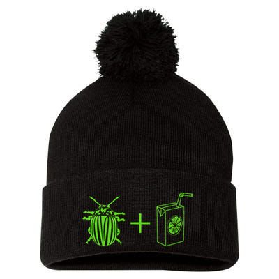 Beetles Vintage Halloween Movie Funny Horror Juices Pom Pom 12in Knit Beanie